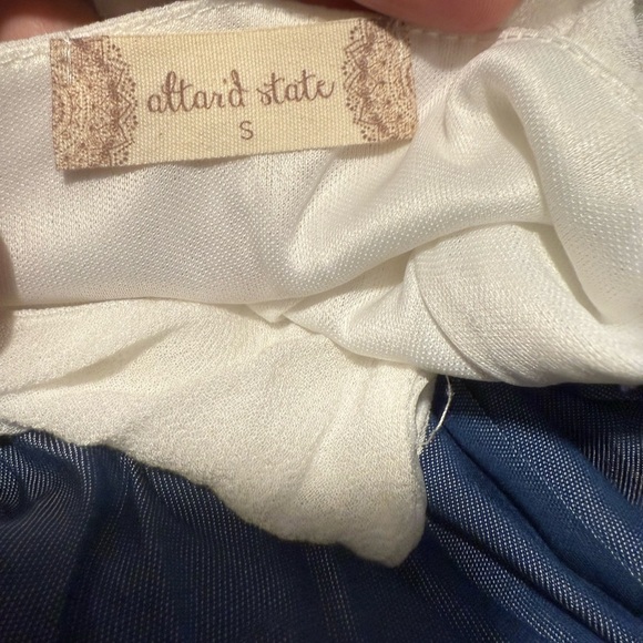 Altar’d State Blue & White Colorblock romper Size S - Picture 4 of 4